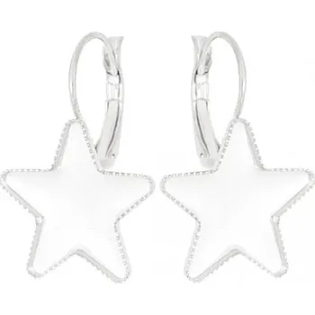 Náušnice Crystal-ZONE Náušnice Star 19mm ag clear