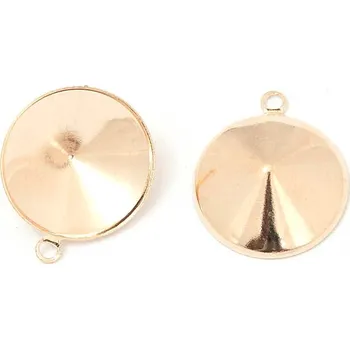 Přívěsek CZ Přívěsek Rivoli 12mm chirugická ocel rose gold