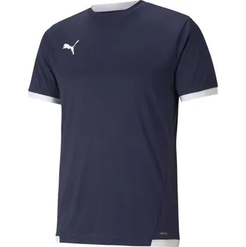 Pánská móda Pánské fotbalové triko Puma TEAM LIGA JERSEY TEE S Tmavě modrá, Bílá