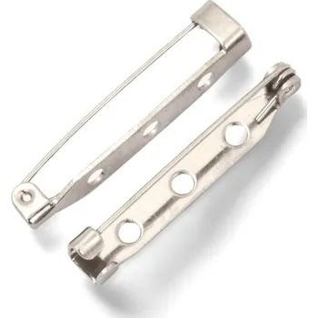 Materiál na výrobu šperku CZ Brožový můstek 30mm platina