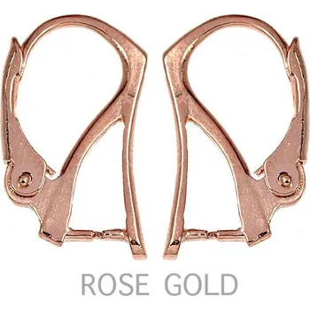 CZ Náušnicový háček 18/11mm ROSE GOLD