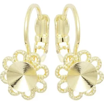 Korálek Crystal-ZONE Náušnice KIDS filigrán rivoli 6mm gold plating 24kt