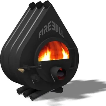 Krbová kamna Teplovzdušná kamna Firebull S6 ,11kW/230m3 Prosklená - Pravé