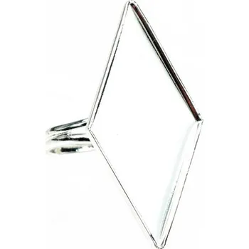 Prsten Crystal-ZONE Prsten Rhombus 34.5/17.5mm ag clear