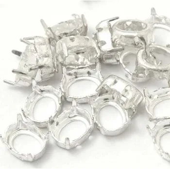 Crystal-ZONE Našívací kotlík pro ovál 10/8mm ag clear