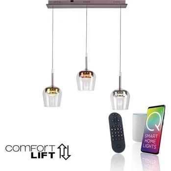PAULNEUHAUS LED závěsné svítidlo Q-KON 3-ramenné vícebarevné Smart Home ZigBee 2700-5000K - PAUL NEUHAUS PN 2742-70