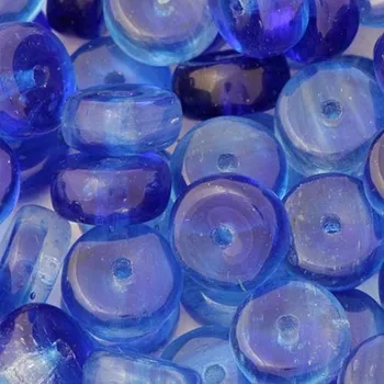Korálek CZ Korálek mačkaný KRUH 8mm modrá