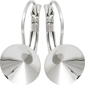 Náušnice Crystal-ZONE Náušnice Rivoli 12mm Platina 99,9