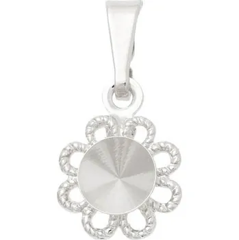 Korálek Crystal-ZONE Přívěsek květ filigrán 6mm rhodium