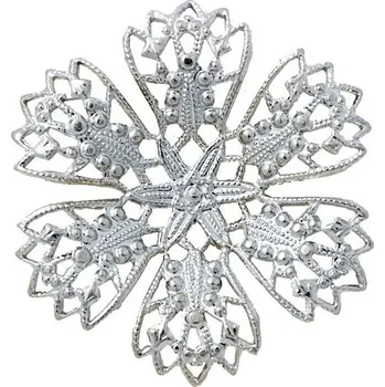 Materiál na výrobu šperku CZ Filigrán KYTKA 24mm Platina