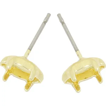 Náušnice Crystal-ZONE Náušnice trn Naveta 8/4mm krapny gold plating 24kt