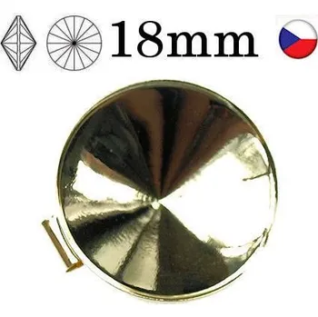 Náušnice Crystal-ZONE Spojoavací komponent trubička Rivoli 18mm GOLD PLATING 24k