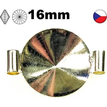 Náušnice Crystal-ZONE Spojovací komponent trubička Rivoli 16mm gold plating 24kt
