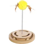 Flamingo hračka pro kočky Kitty Brain Train s peřím