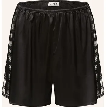Dámské kraťasy Livy Dámské Pohodlné Domácí Šortky Z Hedvábí, černá, 36