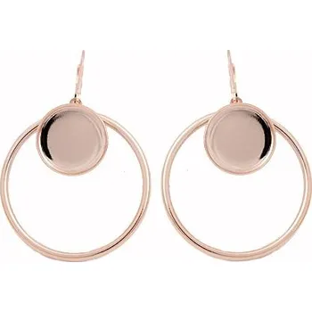 Náušnice Crystal-ZONE Náušnice RING crystalROCKS 15mm rose gold