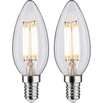 Žárovka PAULMANN LED Filament svíčka 2x4,5W E14 2.700K teplá bílá - PAULMANN P 28788