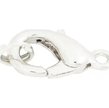 Materiál na výrobu šperku CZ Bižuterní karabinka 10mm stříbro