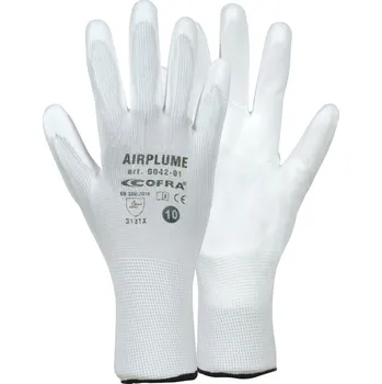 Pracovní oblečení Rukavice Cofra AIRPLUME - bílé Barva: Bílá, Velikost rukavic: 10