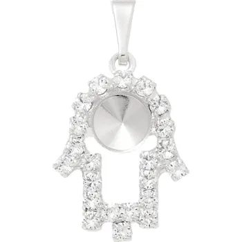 Přívěsek Crystal-ZONE Přívěsek Ruka Fatima Rivoli 6mm strass rhodium