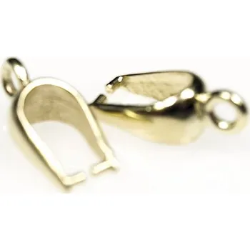 Materiál na výrobu šperku Crystal-ZONE Šlupna s očkem 4.7x9/13mm GOLD PLATING 24kt