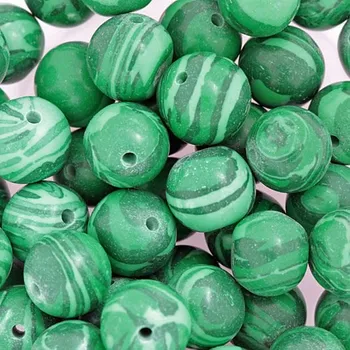 Drahý kámen Malachit rekonstruovaný 4mm (1ks)