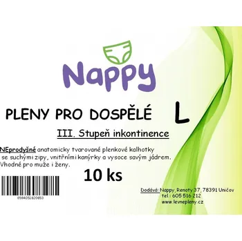 Plena pro dospělé Nappy L