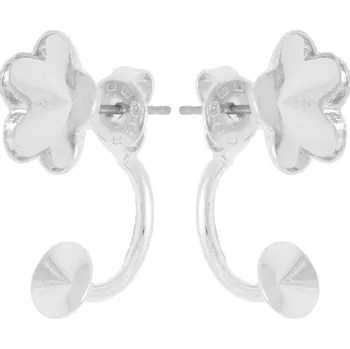 Náušnice Crystal-ZONE Náušnice DOUBLE Flower 10mm/rivoli 6mm rhodium