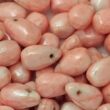 Korálek CZ Korálek mačkaný KAPKA 12/8mm růžová listr