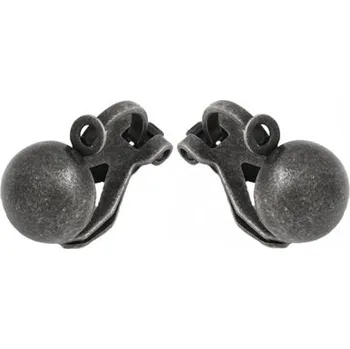 Materiál na výrobu šperku CZ Náušnicová klipsa s očkem staré stříbro