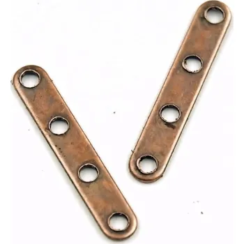 Materiál na výrobu šperku CZ Vodič čtyřřadý stará měď