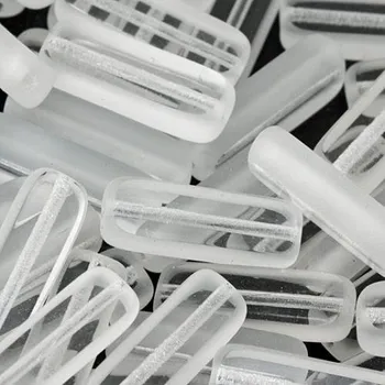 Korálek CZ Korálek ploškovaný OBDELNÍK 15/5mm crystal