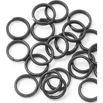 Materiál na výrobu šperku Crystal-ZONE Dvoukroužek 5/1mm chirurgická ocel black