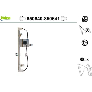 Stahovačka okna Zvedací zařízení oken VALEO 850640