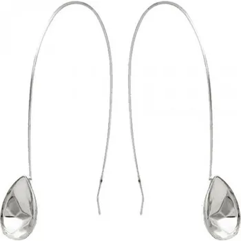 Náušnice Crystal-ZONE Náušnice BIG Pear 14mm rhodium