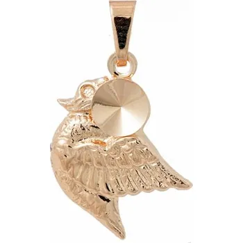 Přívěsek Crystal-ZONE Přívěsek šlupna LABUŤ Rivoli 6mm rose gold
