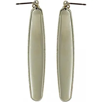 Náušnice Crystal-ZONE Náušnice Bageta Long 52/10mm platina