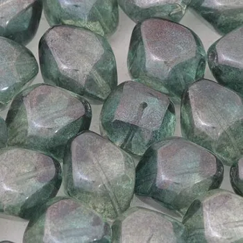 Korálek CZ Korálek mačkaný GRANULE 14mm zelená