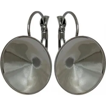 Náušnice Crystal-ZONE Náušnice Rivoli 18mm ruthenium