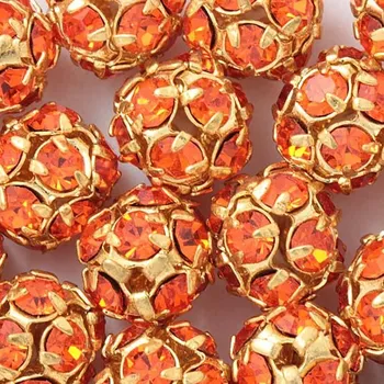 Korálek CZ Šatonová kulička 8mm zlato/hyacinth