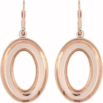 Náušnice Crystal-ZONE Náušnice bimbací Cosmic Oval 22/16mm rose gold