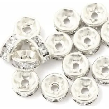 Materiál na výrobu šperku Crystal-ZONE Šatonová rondelka 6/3mm chirurgická ocel