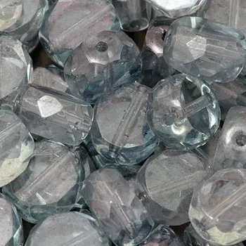 Korálek CZ Korálek ploškovaný OVÁL 10/8mm modrá listr