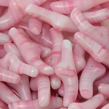 Korálek CZ Korálek mačkaný KORÁL 12mm růžovobílá