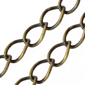 Řetízek Crystal-ZONE Řetízek adjusta staré zlato