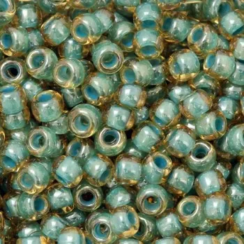 Korálek TOHO Co., Ltd. TOHO Round 8/0 Topaz/Mint Julep Lined