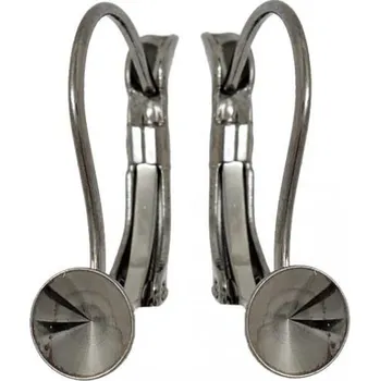 Náušnice Crystal-ZONE Náušnice Rivoli 6mm ruthenium