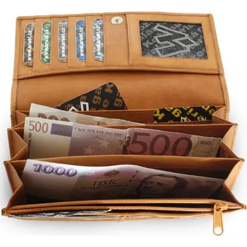 Dámská kožená psaníčková peněženka Arwel 7233 - světle hnědá