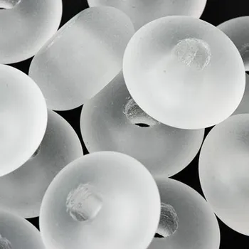 Korálek CZ Korálky mačkané KRUH 17mm crystal mat