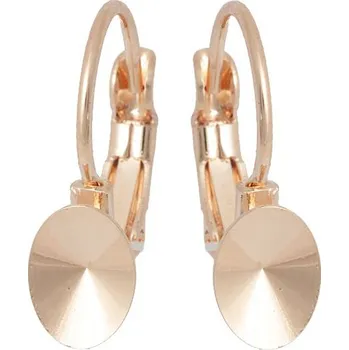 Náušnice Crystal-ZONE Náušnice KIDS Rivoli OVAL 8/6mm rose gold